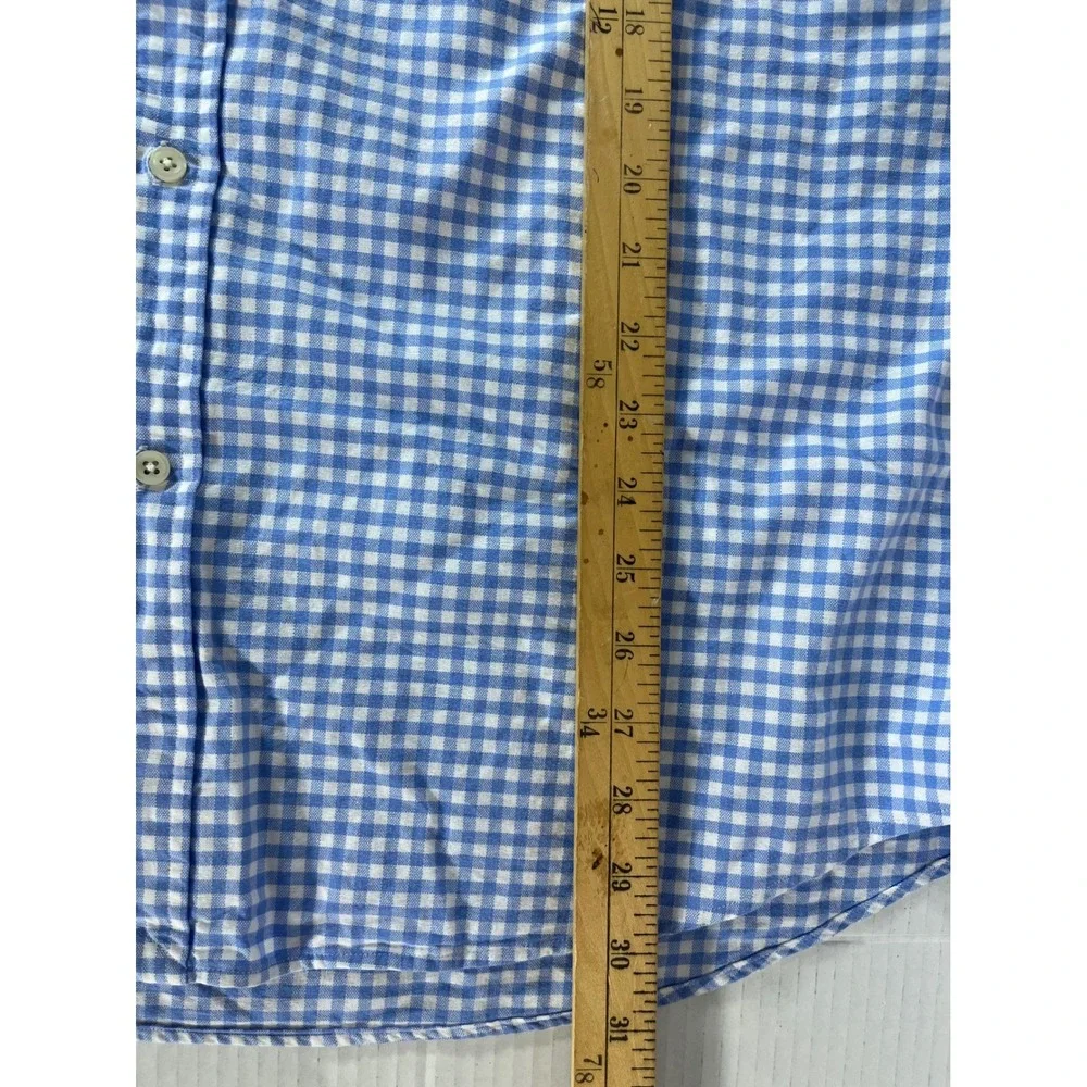 Polo Ralph Lauren Button Down Shirt Mens XL Blue Gingham Classic Fit Cotton